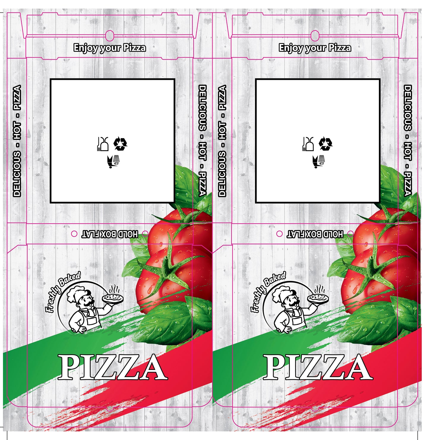 10" E flute Pizza Box (/50 pcs) *+shipping