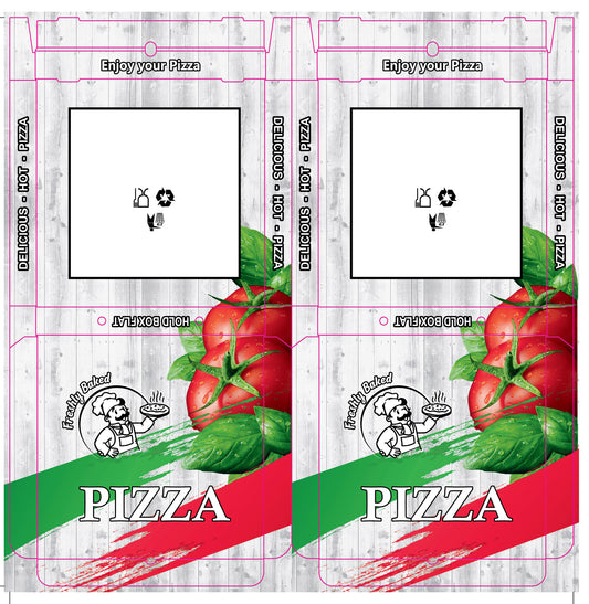 12" E flute Pizza Box (/50 pcs) *+shipping